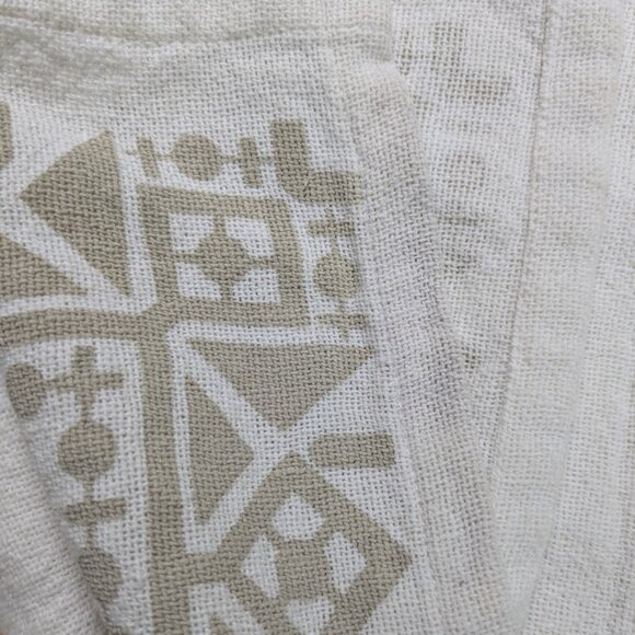 Anthropologie Knotted Macrame Overlay Shower Curtain Ivory Cotton Boho Fringe - Picture 12 of 12